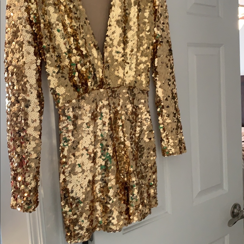Custom Gold Sequin Jumpsuit (Not Included In Disc… - image 5